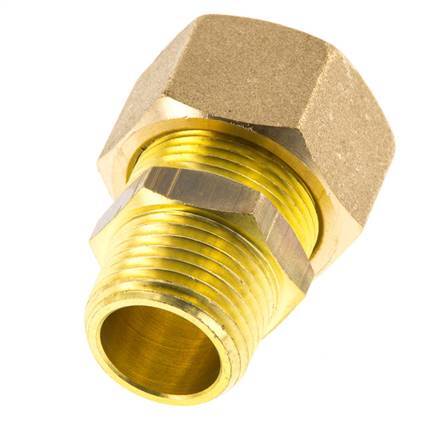 R 1/2'' Male x 18mm Brass Straight Compression Fitting 67 Bar DIN EN 1254-2