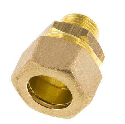 R 1/2'' Male x 22mm Brass Straight Compression Fitting 54 Bar DIN EN 1254-2