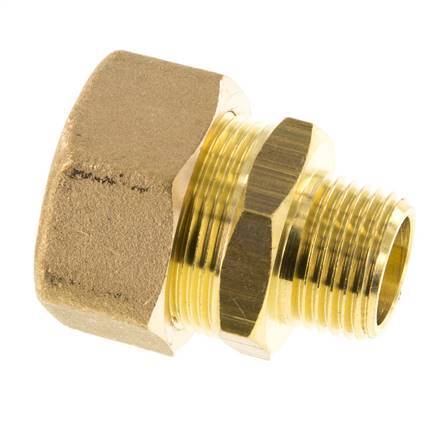 R 1/2'' Male x 22mm Brass Straight Compression Fitting 54 Bar DIN EN 1254-2