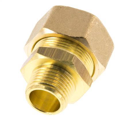 R 1/2'' Male x 22mm Brass Straight Compression Fitting 54 Bar DIN EN 1254-2