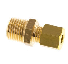 R 1/4'' Male x 5mm Brass Straight Compression Fitting 150 Bar DIN EN 1254-2