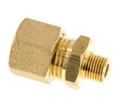 R 1/8'' Male x 10mm Brass Straight Compression Fitting 95 Bar DIN EN 1254-2