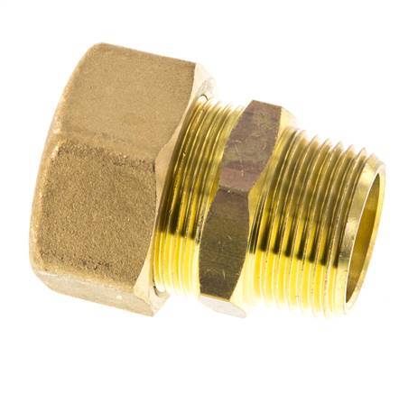 R 3/4'' Male x 22mm Brass Straight Compression Fitting 54 Bar DIN EN 1254-2