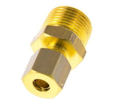 R 3/8'' Male x 6mm Brass Straight Compression Fitting 150 Bar DIN EN 1254-2