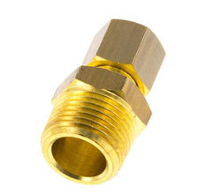 R 3/8'' Male x 6mm Brass Straight Compression Fitting 150 Bar DIN EN 1254-2