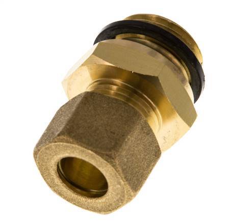 G 1/2'' Male x 12mm Brass Straight Compression Fitting with PA Seal 75 Bar DIN EN 1254-2