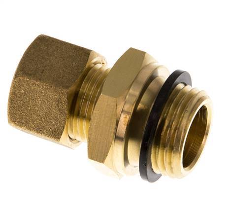 G 1/2'' Male x 12mm Brass Straight Compression Fitting with PA Seal 75 Bar DIN EN 1254-2
