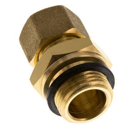 G 1/2'' Male x 12mm Brass Straight Compression Fitting with PA Seal 75 Bar DIN EN 1254-2