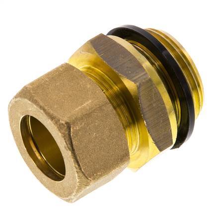 G 1'' Male x 22mm Brass Straight Compression Fitting with PA Seal 54 Bar DIN EN 1254-2