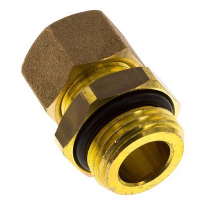 G 1/2'' Male x 12mm Brass Straight Compression Fitting with NBR Seal 75 Bar DIN EN 1254-2