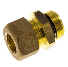 G 1/2'' Male x 14mm Brass Straight Compression Fitting with NBR Seal 89 Bar DIN EN 1254-2