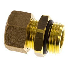 G 1/2'' Male x 14mm Brass Straight Compression Fitting with NBR Seal 89 Bar DIN EN 1254-2
