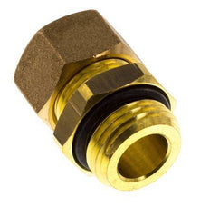 G 1/2'' Male x 14mm Brass Straight Compression Fitting with NBR Seal 89 Bar DIN EN 1254-2