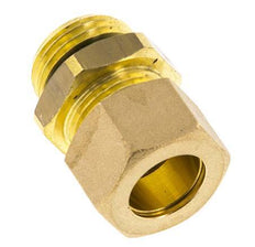 G 1/2'' Male x 15mm Brass Straight Compression Fitting with NBR Seal 82 Bar DIN EN 1254-2