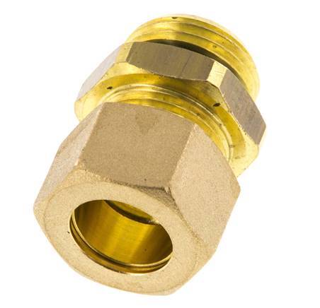 G 1/2'' Male x 15mm Brass Straight Compression Fitting with NBR Seal 82 Bar DIN EN 1254-2