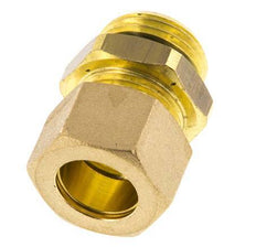 G 1/2'' Male x 15mm Brass Straight Compression Fitting with NBR Seal 82 Bar DIN EN 1254-2