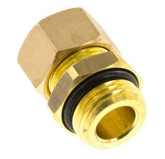 G 1/2'' Male x 15mm Brass Straight Compression Fitting with NBR Seal 82 Bar DIN EN 1254-2