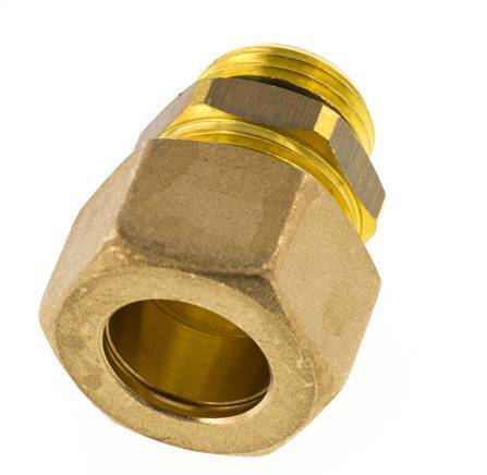 G 1/2'' Male x 18mm Brass Straight Compression Fitting with NBR Seal 67 Bar DIN EN 1254-2
