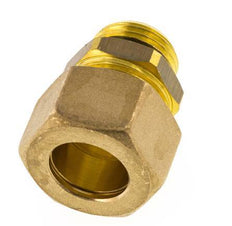 G 1/2'' Male x 18mm Brass Straight Compression Fitting with NBR Seal 67 Bar DIN EN 1254-2