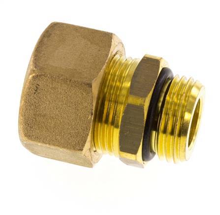 G 1/2'' Male x 18mm Brass Straight Compression Fitting with NBR Seal 67 Bar DIN EN 1254-2