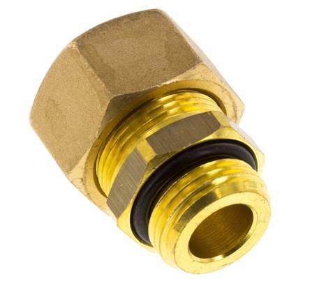 G 1/2'' Male x 18mm Brass Straight Compression Fitting with NBR Seal 67 Bar DIN EN 1254-2
