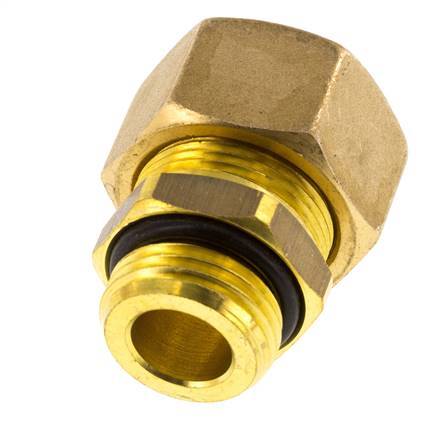 G 1/2'' Male x 18mm Brass Straight Compression Fitting with NBR Seal 67 Bar DIN EN 1254-2