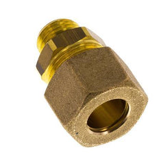 G 1/4'' Male x 12mm Brass Straight Compression Fitting with NBR Seal 75 Bar DIN EN 1254-2