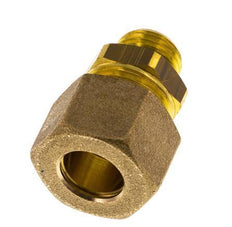 G 1/4'' Male x 12mm Brass Straight Compression Fitting with NBR Seal 75 Bar DIN EN 1254-2