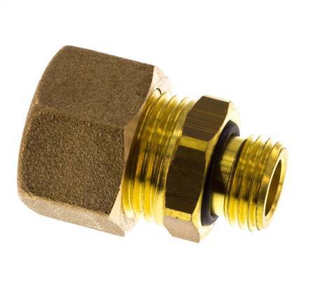 G 1/4'' Male x 12mm Brass Straight Compression Fitting with NBR Seal 75 Bar DIN EN 1254-2
