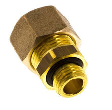 G 1/4'' Male x 12mm Brass Straight Compression Fitting with NBR Seal 75 Bar DIN EN 1254-2