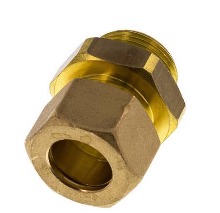 G 3/4'' Male x 18mm Brass Straight Compression Fitting with NBR Seal 67 Bar DIN EN 1254-2