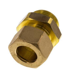 G 3/4'' Male x 18mm Brass Straight Compression Fitting with NBR Seal 67 Bar DIN EN 1254-2