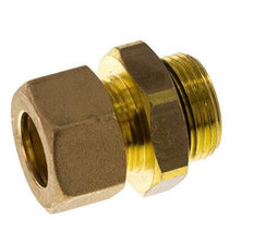 G 3/4'' Male x 18mm Brass Straight Compression Fitting with NBR Seal 67 Bar DIN EN 1254-2