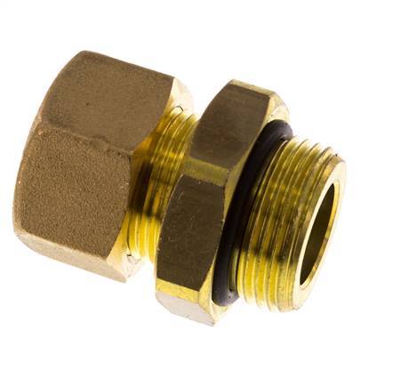 G 3/4'' Male x 18mm Brass Straight Compression Fitting with NBR Seal 67 Bar DIN EN 1254-2