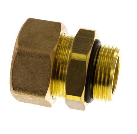 G 3/4'' Male x 22mm Brass Straight Compression Fitting with NBR Seal 54 Bar DIN EN 1254-2