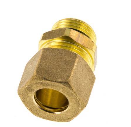 G 3/8'' Male x 12mm Brass Straight Compression Fitting with NBR Seal 75 Bar DIN EN 1254-2