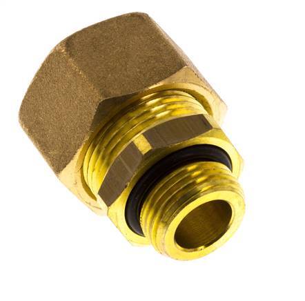 G 3/8'' Male x 16mm Brass Straight Compression Fitting with NBR Seal 76 Bar DIN EN 1254-2