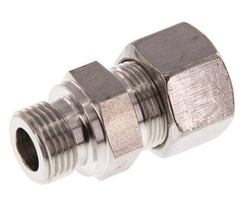 G 1/2'' Male x 16S Stainless steel Straight Compression Fitting 400 Bar DIN 2353
