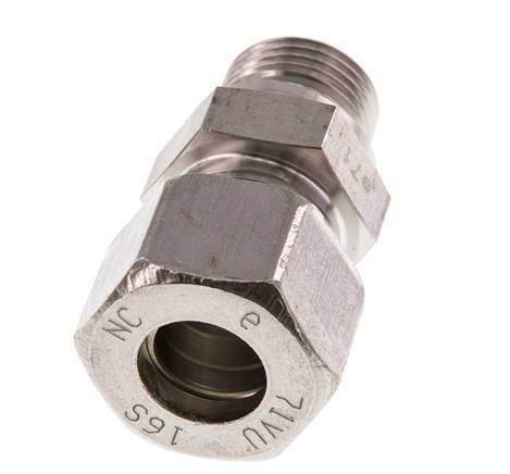 G 1/2'' Male x 16S Stainless steel Straight Compression Fitting 400 Bar DIN 2353