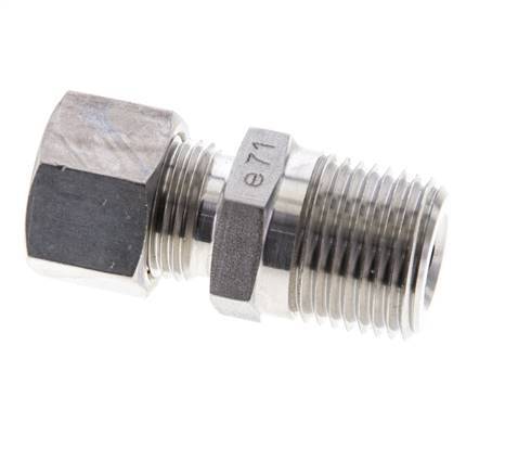 1/2'' NPT Male x 12L Stainless steel Straight Compression Fitting 315 Bar DIN 2353