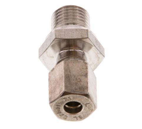 G 1/4'' Male x 6L Stainless steel Straight Compression Fitting 315 Bar DIN 2353