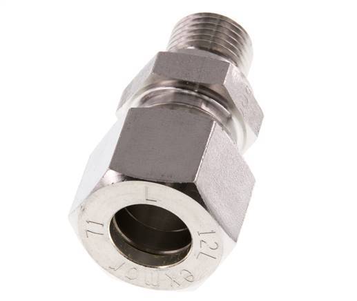 G 1/4'' Male x 12L Stainless steel Straight Compression Fitting 315 Bar DIN 2353