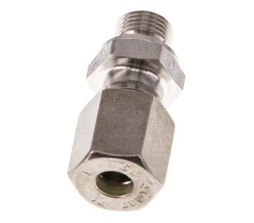 G 1/8'' Male x 6L Stainless steel Straight Compression Fitting 315 Bar DIN 2353