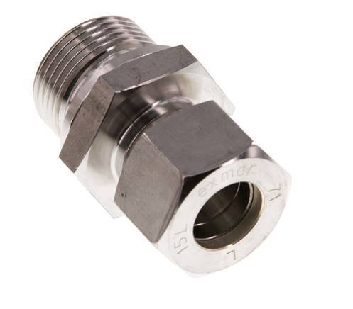 G 3/4'' Male x 15L Stainless steel Straight Compression Fitting 315 Bar DIN 2353
