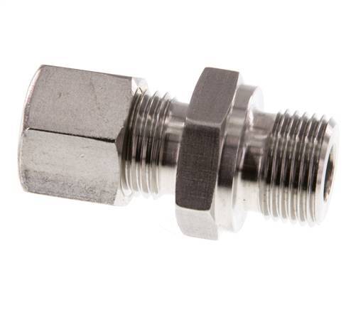 G 3/8'' Male x 10L Stainless steel Straight Compression Fitting 315 Bar DIN 2353