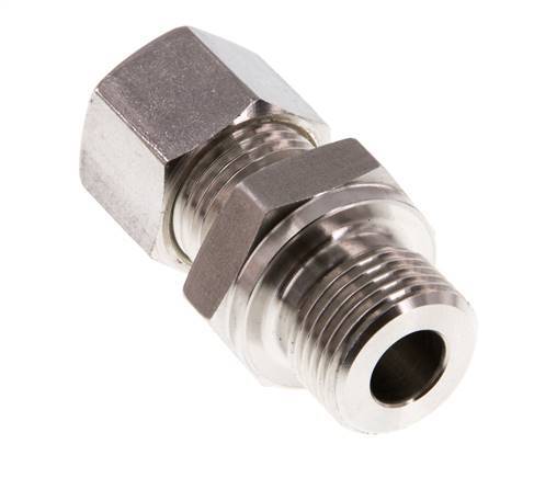 G 3/8'' Male x 10L Stainless steel Straight Compression Fitting 315 Bar DIN 2353
