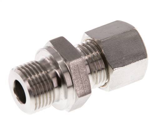 G 3/8'' Male x 10L Stainless steel Straight Compression Fitting 315 Bar DIN 2353