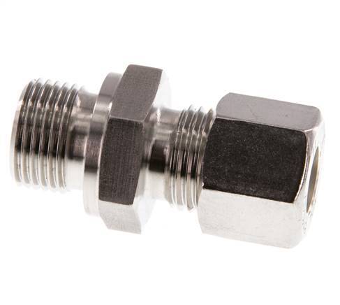 G 3/8'' Male x 10L Stainless steel Straight Compression Fitting 315 Bar DIN 2353