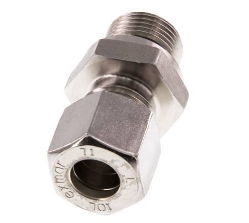 G 3/8'' Male x 10L Stainless steel Straight Compression Fitting 315 Bar DIN 2353