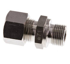 G 3/8'' Male x 12L Stainless steel Straight Compression Fitting 315 Bar DIN 2353